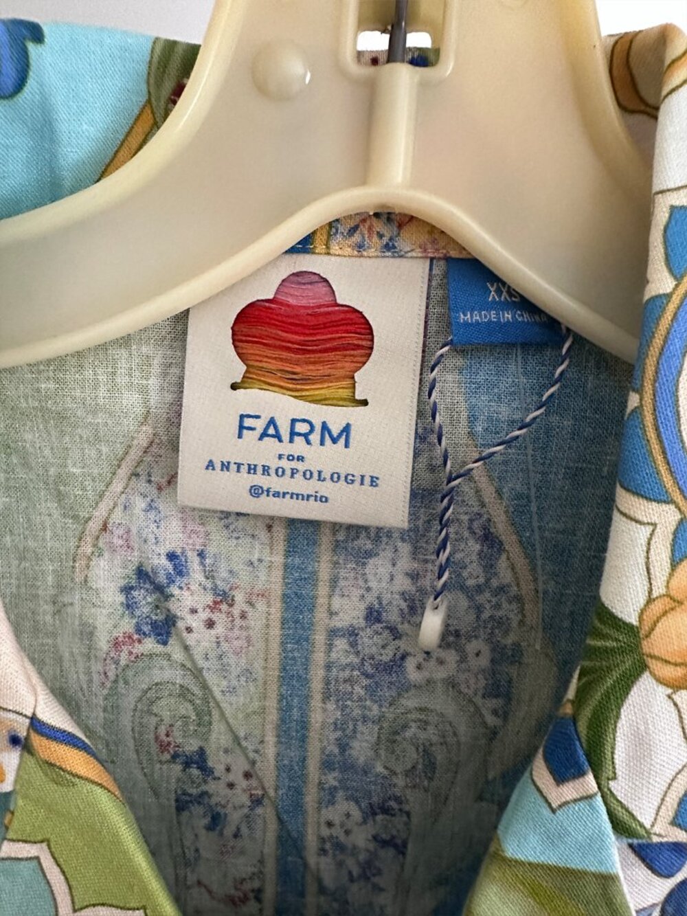 Farm Rio x Anthropologie Scalloped Shirt Dress - XXS - Picture 2 of 8